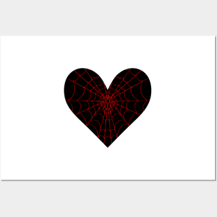 Spider Web Heart V2 Posters and Art